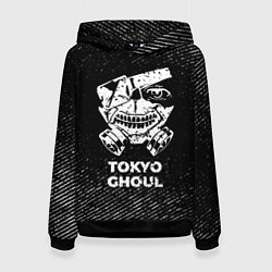 Женская толстовка Tokyo Ghoul с потертостями на темном фоне