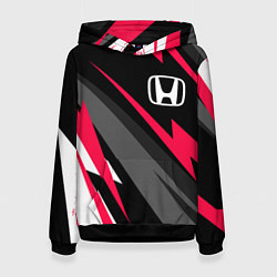Толстовка-худи женская Honda fast lines, цвет: 3D-черный