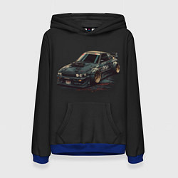 Толстовка-худи женская Nissan Skyline 2000 gtr, цвет: 3D-синий