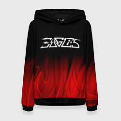 Толстовка-худи женская Eagles red plasma, цвет: 3D-черный