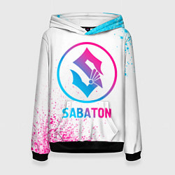 Женская толстовка Sabaton neon gradient style