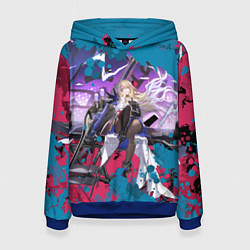 Толстовка-худи женская Сервал, цвет: 3D-синий