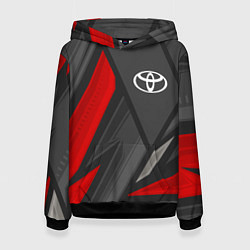Толстовка-худи женская Toyota sports racing, цвет: 3D-черный