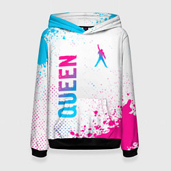 Женская толстовка Queen neon gradient style: надпись, символ