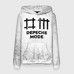 Женская толстовка Depeche Mode с потертостями на светлом фоне