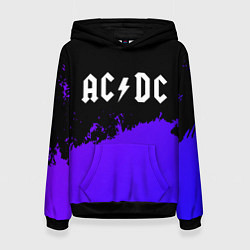 Женская толстовка AC DC purple grunge