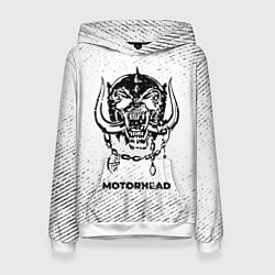 Женская толстовка Motorhead с потертостями на светлом фоне