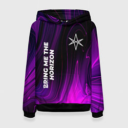 Толстовка-худи женская Bring Me the Horizon violet plasma, цвет: 3D-черный