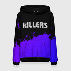 Толстовка-худи женская The Killers purple grunge, цвет: 3D-черный