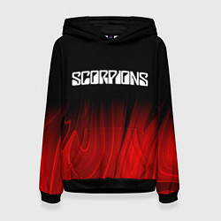 Женская толстовка Scorpions red plasma