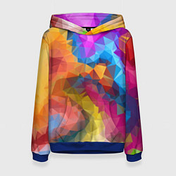 Толстовка-худи женская Super colors, цвет: 3D-синий