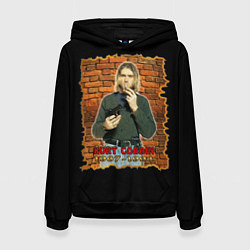 Толстовка-худи женская Kurt Cobain 1967 - 1994, цвет: 3D-черный