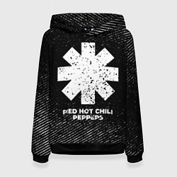 Женская толстовка Red Hot Chili Peppers с потертостями на темном фон