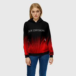 Толстовка-худи женская Joy Division red plasma, цвет: 3D-черный — фото 2