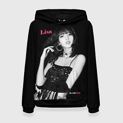 Толстовка-худи женская Blackpink lovely Lisa, цвет: 3D-черный