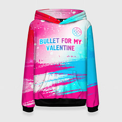 Женская толстовка Bullet For My Valentine neon gradient style: симво