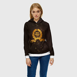 Толстовка-худи женская Лучшая жена в мире, цвет: 3D-белый — фото 2