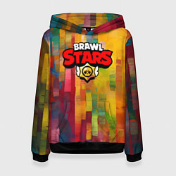 Толстовка-худи женская Brawl Stars Logo Color, цвет: 3D-черный