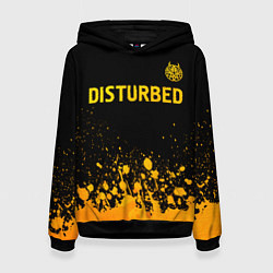 Женская толстовка Disturbed - gold gradient: символ сверху