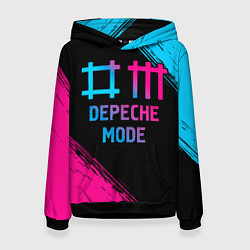 Толстовка-худи женская Depeche Mode - neon gradient, цвет: 3D-черный