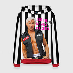 Толстовка-худи женская Райан Гослинг полицейский, цвет: 3D-красный