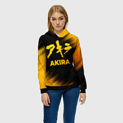 Толстовка-худи женская Akira - gold gradient, цвет: 3D-черный — фото 2