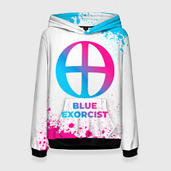 Женская толстовка Blue Exorcist neon gradient style