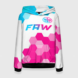 Женская толстовка FAW neon gradient style: символ сверху