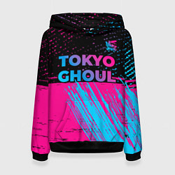 Женская толстовка Tokyo Ghoul - neon gradient: символ сверху
