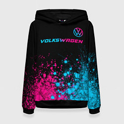 Женская толстовка Volkswagen - neon gradient: символ сверху