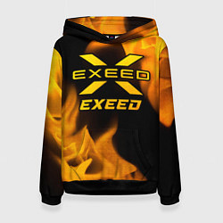 Толстовка-худи женская Exeed - gold gradient, цвет: 3D-черный