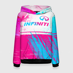 Женская толстовка Infiniti neon gradient style: символ сверху