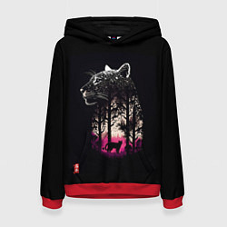 Толстовка-худи женская Природная благодать - Пума, цвет: 3D-красный