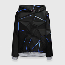 Женская толстовка Black texture neon line