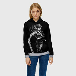 Толстовка-худи женская Зенин Маки - Магическая битва, цвет: 3D-меланж — фото 2