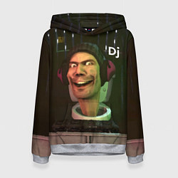 Толстовка-худи женская Skibidi Toilet Dj, цвет: 3D-меланж