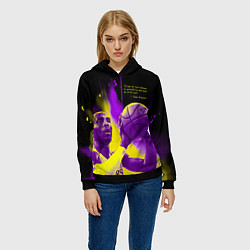 Толстовка-худи женская Цитата - Коби Брайант, цвет: 3D-черный — фото 2