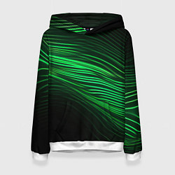 Женская толстовка Green neon lines