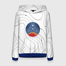 Толстовка-худи женская Эмблема созвездия, цвет: 3D-синий