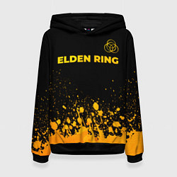 Женская толстовка Elden Ring - gold gradient: символ сверху