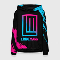 Толстовка-худи женская Lindemann - neon gradient, цвет: 3D-черный