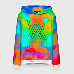 Толстовка-худи женская Alan walker toxic music, цвет: 3D-белый
