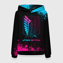 Женская толстовка Attack on Titan - neon gradient