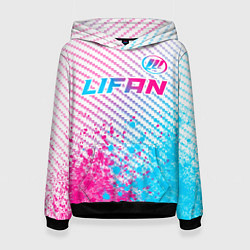 Женская толстовка Lifan neon gradient style: символ сверху