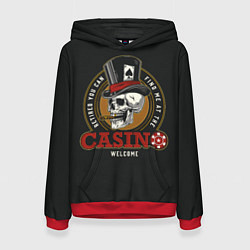 Толстовка-худи женская Casino, цвет: 3D-красный