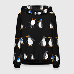 Женская толстовка Веселая семья пингвинов