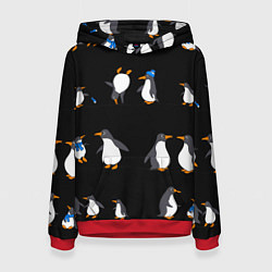 Женская толстовка Веселая семья пингвинов