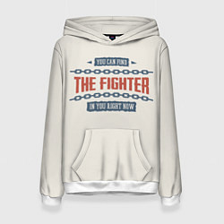 Толстовка-худи женская The fighter, цвет: 3D-белый