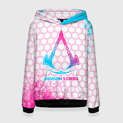 Женская толстовка Assassins Creed neon gradient style