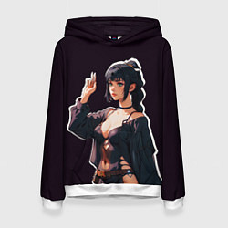 Толстовка-худи женская Шэдоухарт - Baldurs Gate 3, цвет: 3D-белый